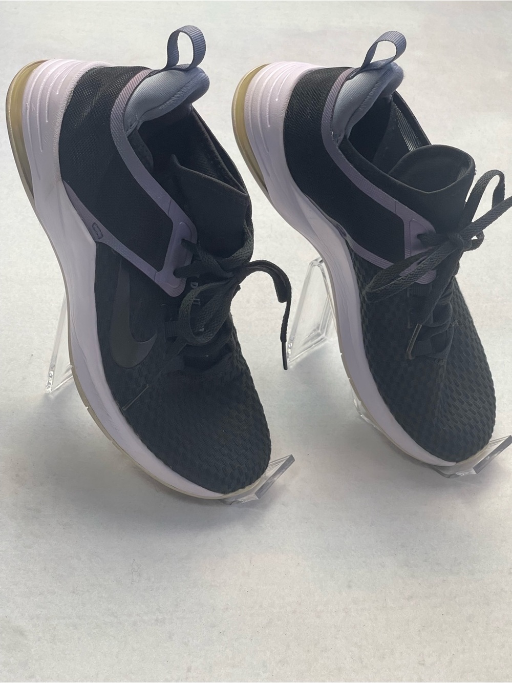 Nike Womens Black Sneakers with Lavender Accents